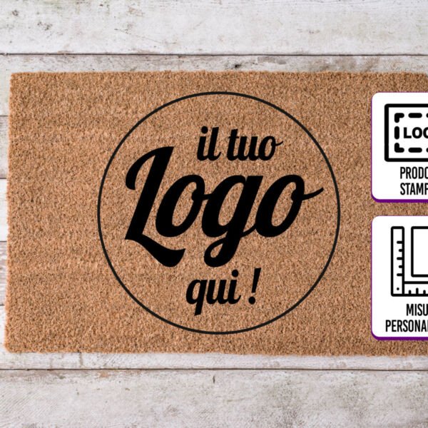 Zerbino in cocco su misura con logo stampato
