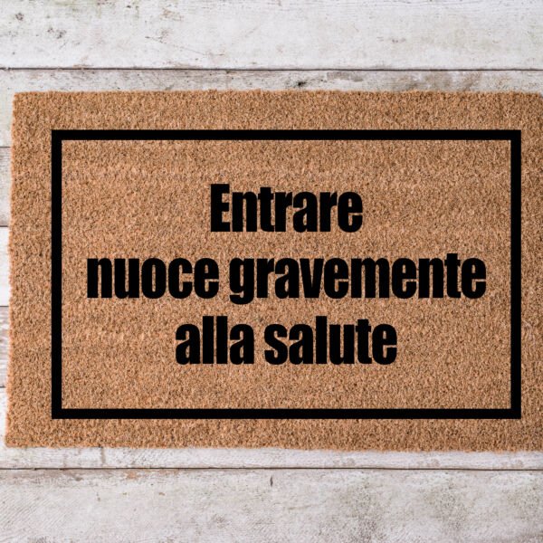Zerbino Entrare nuoce gravemente alla salute